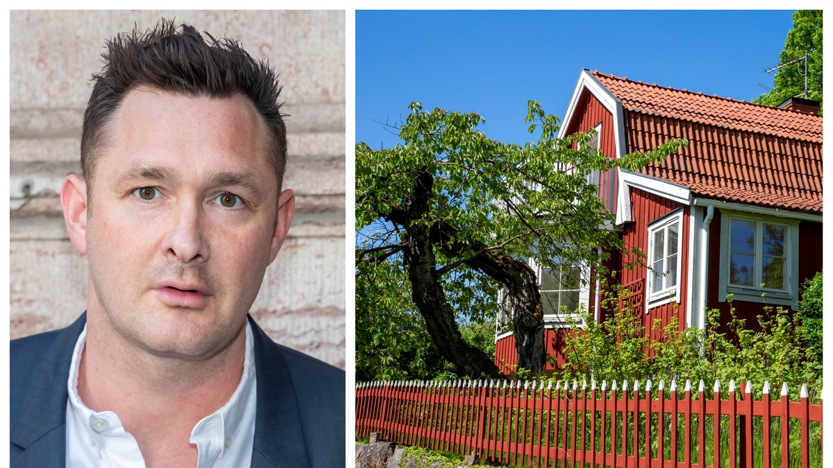Tom Sjöstedt, 47, har lagt vantarna på ett nyss hus. Bilden till höger är en genrebild.